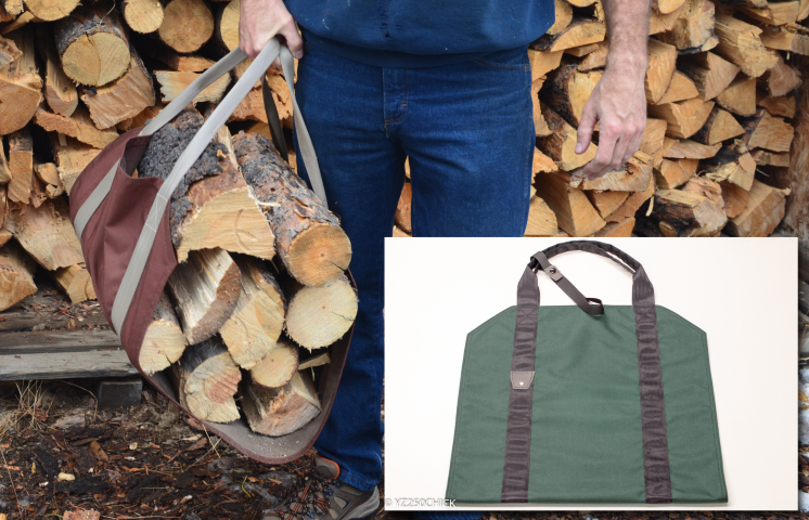 Firewood Tote with Handles 38"x20" Waterproof Canvas Log Carrier - Image 14
