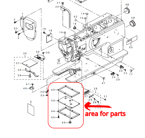 Oil Tank Cover AND Gasket Part Replacement for Juki 1541 Industrial Sewing Machine DNU-1541 1541H 1541S 1541-7 - Image 3